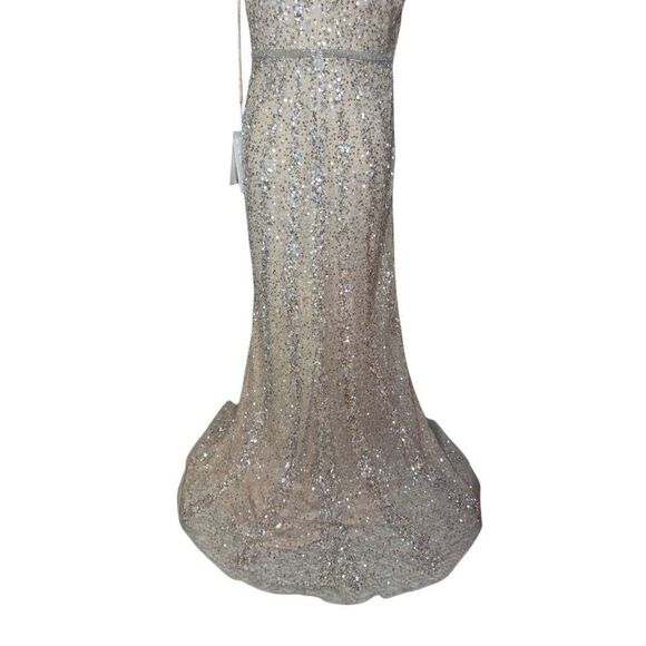 NWT MAC DUGGAL Embellished Illusion High Neck Cap Sleeve Gown 5619 size 10 - Picture 15 of 15